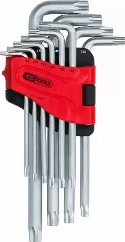 Jeu De Clés Mâles Coudées Torx Longues KSTOOLS - 10 Pièces - 151.4880