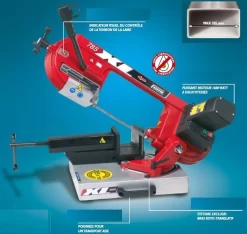 Scie à Ruban Métal FEMI Régulation électronique - Coupe Max.205mm - 785XL -Outils Pour La Maison FEMI0058 1