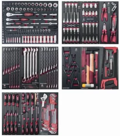 Assortiment D'outils Completo EVA 1/4"+ 3/8"+ 1/2" KRAFTWERK 280 Pièces - 105.530.000