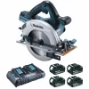 Scie Circulaire 36 V => 2 X 18 V Li-Ion 5 Ah Ø 190 Mm (4 Batteries) MAKITA - 4 Batteries, Chargeur, Coffret - DHS710PT4J -Outils Pour La Maison MAK0275 1