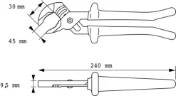 Pince Multiprise A Crans Demi-lune Isolee SAM - Z19925 -Outils Pour La Maison SAM05962 5