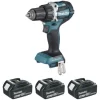 Perceuse Visseuse MAKITA 18V Li-Ion Ø13 Mm - 2 Batteries 18V 3.0Ah + 1 Batterie 4.0 Ah - Chargeur + Coffret - DDF484RF3J -Outils Pour La Maison VOA25062 2