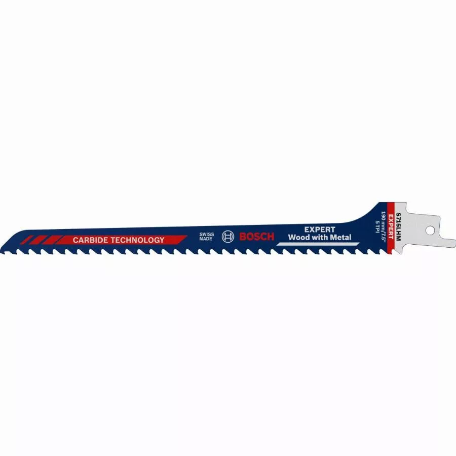 Lame Scie Sabre Carbure Expert Bois Et Métal S715LHM 190 Mm BOSCH - 2608900384 3 Lame Scie Sabre Carbure Expert Bois Et Métal S715LHM 190 Mm BOSCH - 2608900384