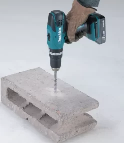 Perceuse Visseuse à Percussion MAKITA 18V Li-Ion 1.3Ah En Mallette ALU + KIT D'accessoires - HP457DWEX4 -Outils Pour La Maison hp457